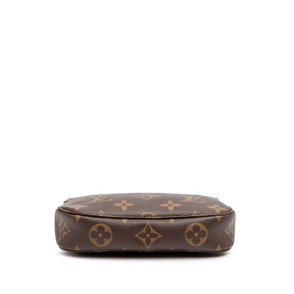 Pre-owned Louis Vuitton Monogram Mini Pochette Accessoires Brown