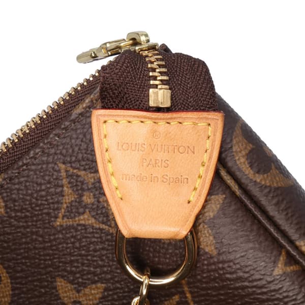 Pre-owned Louis Vuitton Monogram Mini Pochette Accessoires Brown