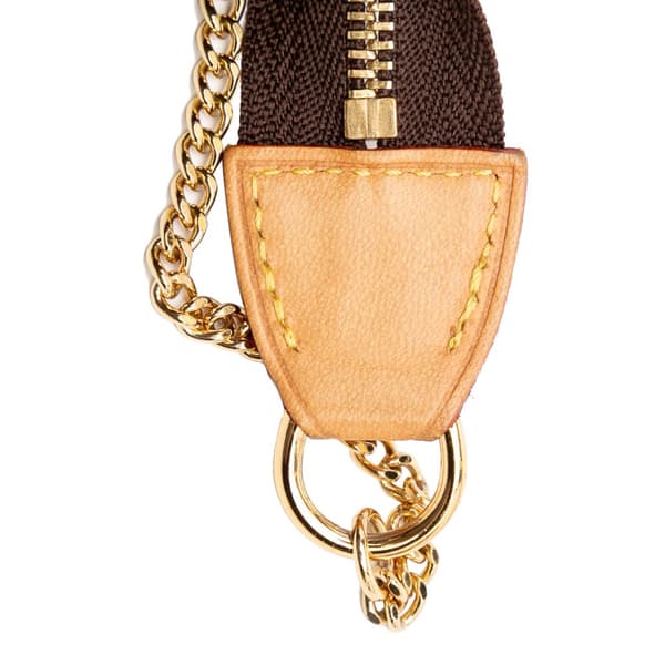 Pre-owned Louis Vuitton Monogram Mini Pochette Accessoires Brown