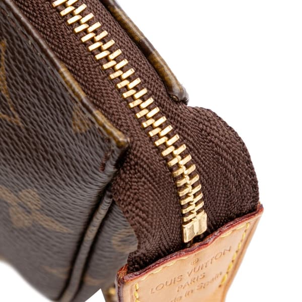 Pre-owned Louis Vuitton Monogram Mini Pochette Accessoires Brown