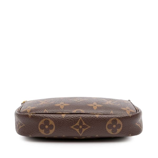 Pre-owned Louis Vuitton Monogram Mini Pochette Accessoires Brown