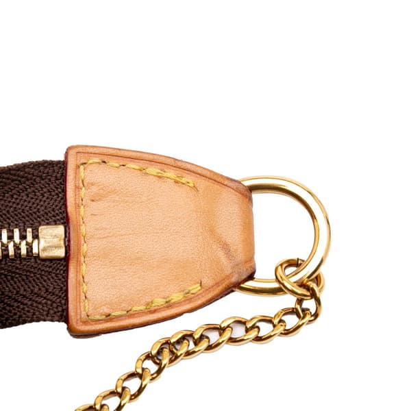 Pre-owned Louis Vuitton Monogram Mini Pochette Accessoires Brown