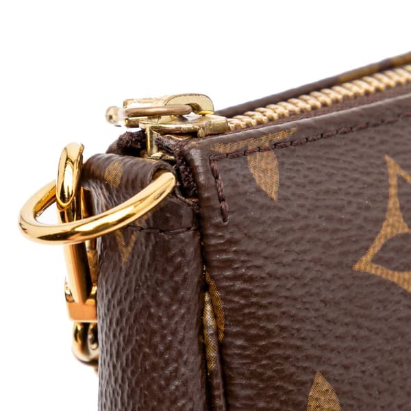 Pre-owned Louis Vuitton Monogram Mini Pochette Accessoires Brown