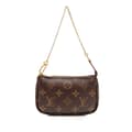 Miniatyrbilde 1 av 10: Pre-owned Louis Vuitton Monogram Mini Pochette Accessoires Brown