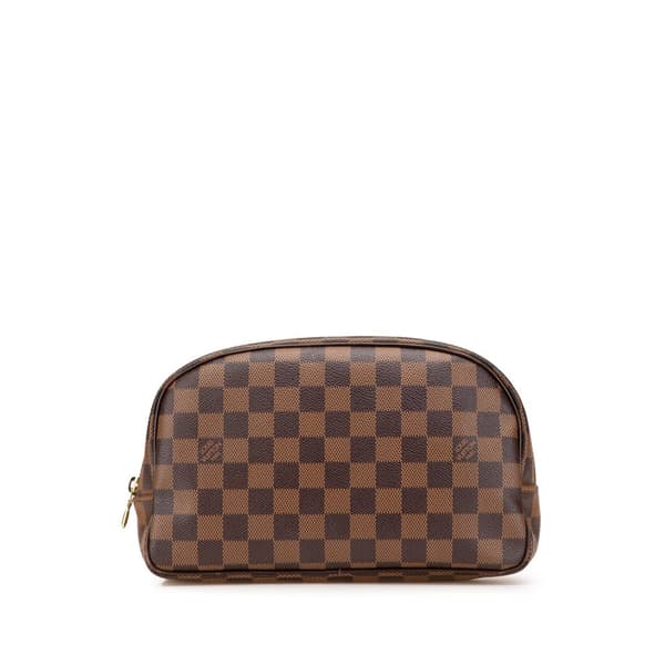 Pre-owned Louis Vuitton Damier Ebene Trousse Toilette 25 Brown