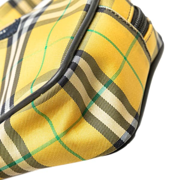 Pre-owned Burberry House Check Canvas Handbag Yellow