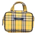 Miniatyrbillede 1 af 10: Pre-owned Burberry House Check Canvas Handbag Yellow
