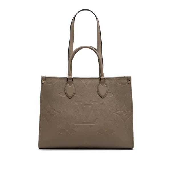 Pre-owned Louis Vuitton Monogram Empreinte OnTheGo MM Brown