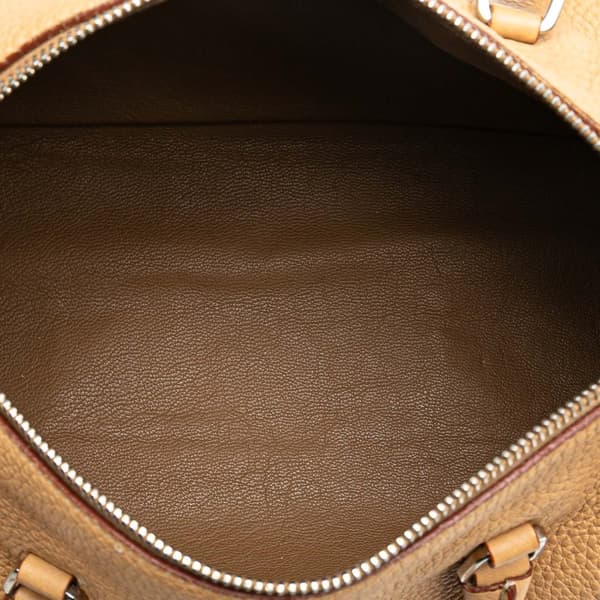 Pre-owned Prada Vitello Daino Handbag Brown