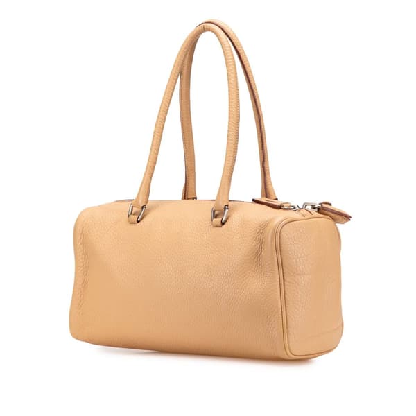 Pre-owned Prada Vitello Daino Handbag Brown