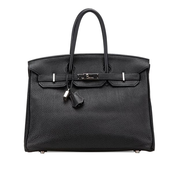 Pre-owned Hermès Togo Birkin Retourne 35 Black