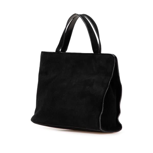 Pre-owned Gucci Suede Handbag Black