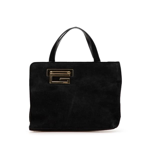 Pre-owned Gucci Suede Handbag Black