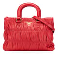 Pikkukuva 1 / 9: Pre-owned Prada Nappa Gaufre Satchel Red