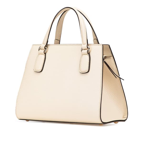 Pre-owned Gucci Medium Dollar Calf Soho Satchel White