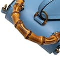Miniatyrbillede 9 af 10: Pre-owned Gucci Mini Calfskin Bamboo Top Handle Bag Blue