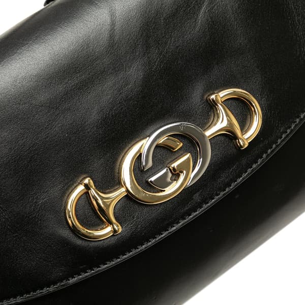 Pre-owned Gucci Small Leather Zumi Satchel Black