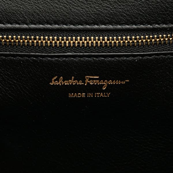 Pre-owned Ferragamo Pony Hair Gancini Sofia Satchel Brown