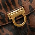 Miniatyrbilde 9 av 10: Pre-owned Ferragamo Pony Hair Gancini Sofia Satchel Brown
