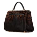 Miniatyrbilde 2 av 10: Pre-owned Ferragamo Pony Hair Gancini Sofia Satchel Brown