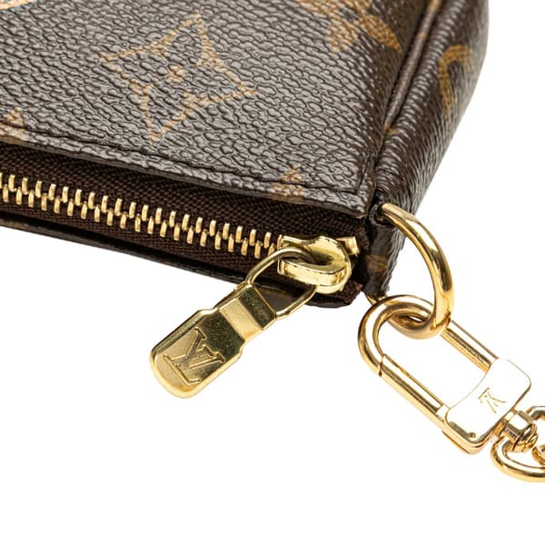 Pre-owned Louis Vuitton Monogram Trunks and Bags Mini Pochette Accessoires Brown