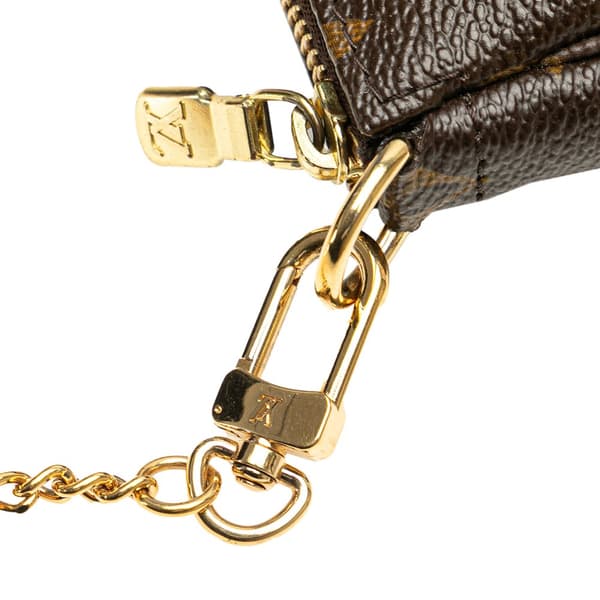 Pre-owned Louis Vuitton Monogram Trunks and Bags Mini Pochette Accessoires Brown