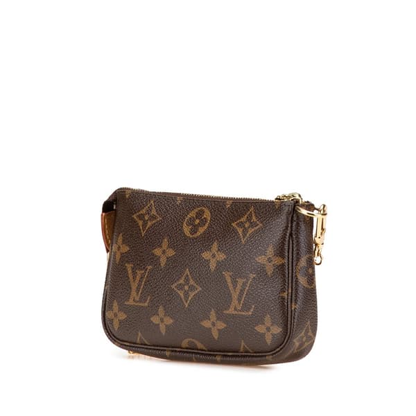 Pre-owned Louis Vuitton Monogram Trunks and Bags Mini Pochette Accessoires Brown