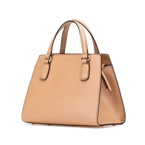 Pre-owned Gucci Medium Leather Soho Top Handle Convertible Tote Brown