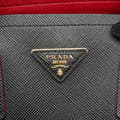 Miniatyrbilde 8 av 10: Pre-owned Prada Medium Saffiano Cuir Double Satchel Black