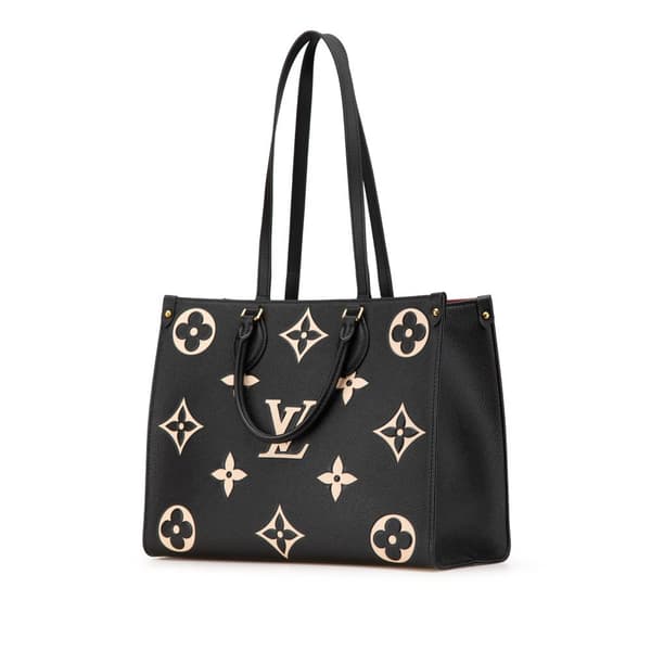 Pre-owned Louis Vuitton Bicolor Monogram Empreinte Giant Onthego MM Black
