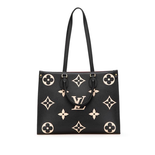 Pre-owned Louis Vuitton Bicolor Monogram Empreinte Giant Onthego MM Black