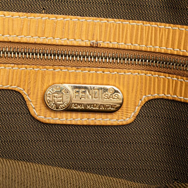 Pre-owned Fendi Leather Top Handle Bag Yellow