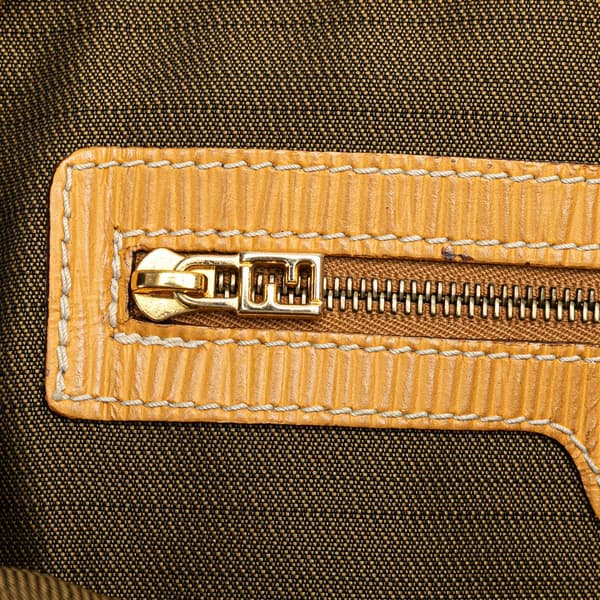 Pre-owned Fendi Leather Top Handle Bag Yellow