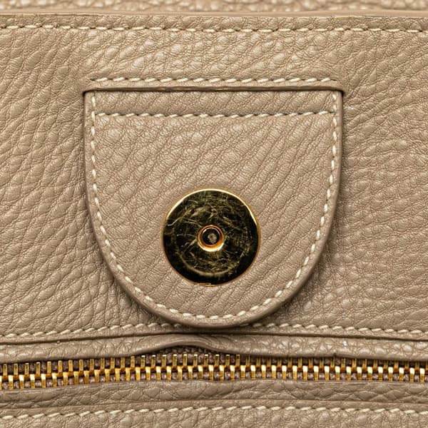 Pre-owned Prada Vitello Daino Open Convertible Tote Brown
