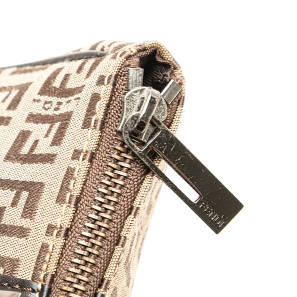 Pre-owned Fendi Zucchino Canvas Handbag Brown