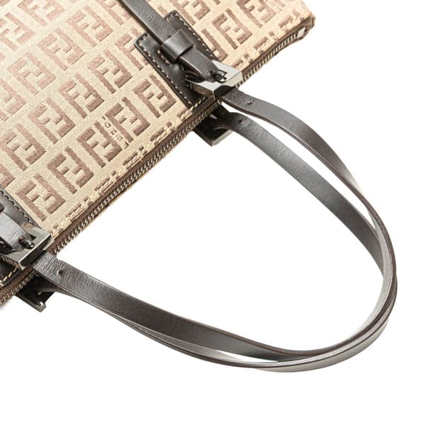 Pre-owned Fendi Zucchino Canvas Handbag Brown