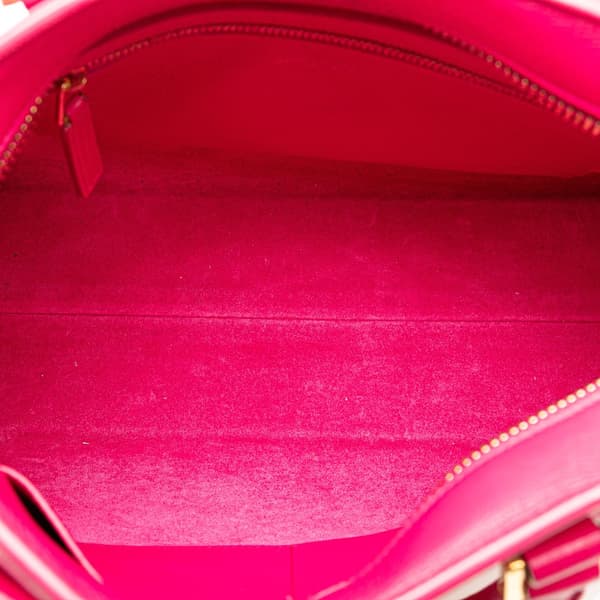 Pre-owned Saint Laurent Small Leather Monogram Cabas Satchel Pink