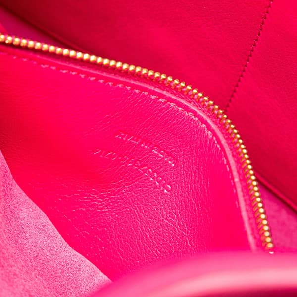 Pre-owned Saint Laurent Small Leather Monogram Cabas Satchel Pink
