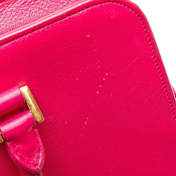 Pre-owned Saint Laurent Small Leather Monogram Cabas Satchel Pink