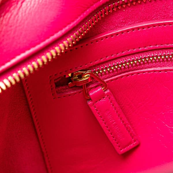 Pre-owned Saint Laurent Small Leather Monogram Cabas Satchel Pink
