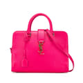 Miniatyrbillede 1 af 10: Pre-owned Saint Laurent Small Leather Monogram Cabas Satchel Pink