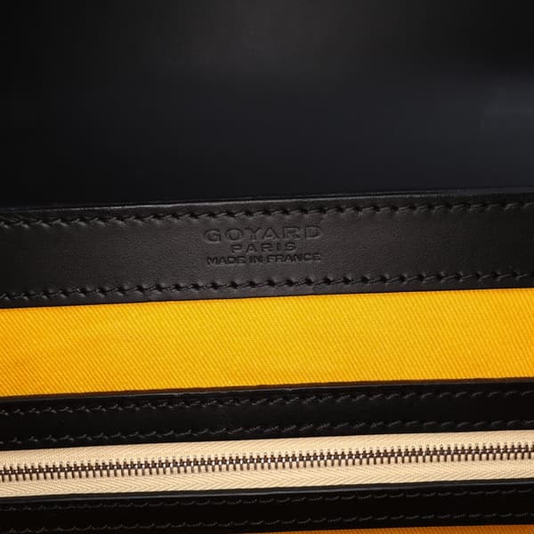 Pre-owned Goyard Leather Saigon Structured MM Black