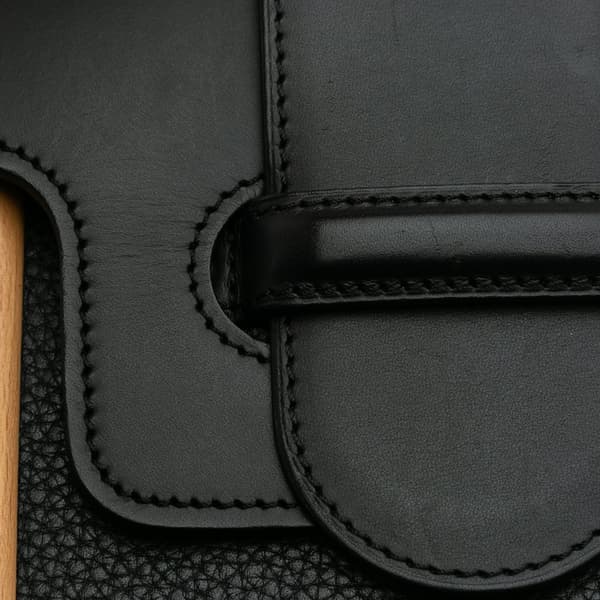 Pre-owned Goyard Leather Saigon Structured MM Black