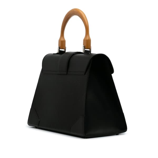 Pre-owned Goyard Leather Saigon Structured MM Black