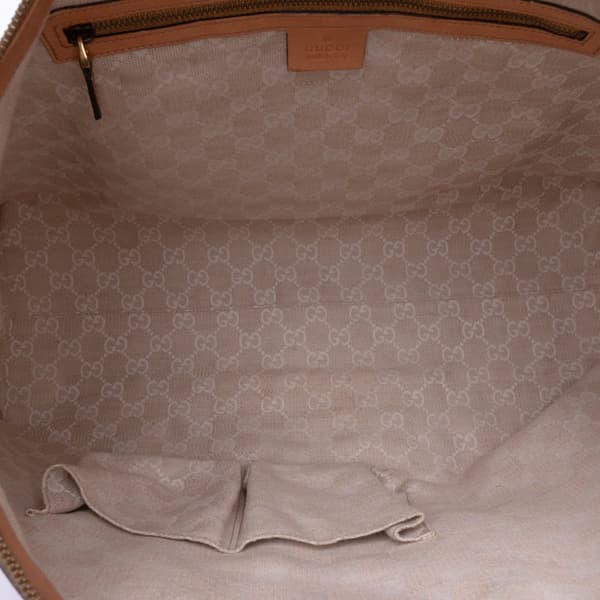 Pre-owned Gucci Leather Rania Convertible Tote Brown