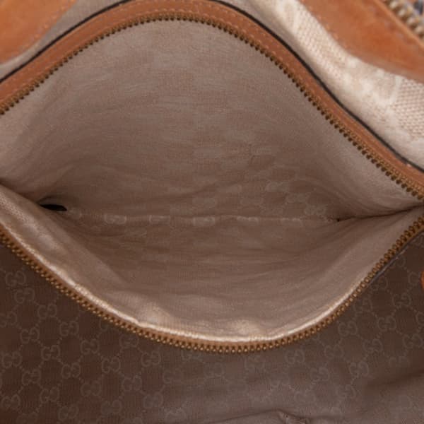 Pre-owned Gucci Leather Rania Convertible Tote Brown