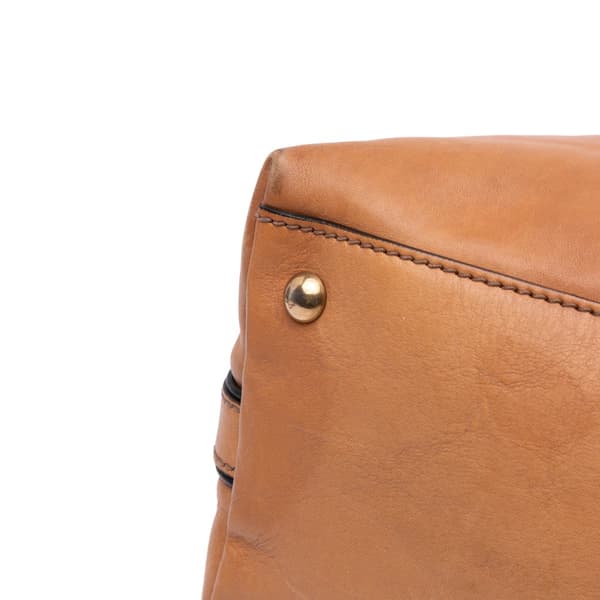 Pre-owned Gucci Leather Rania Convertible Tote Brown