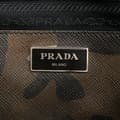 Miniatyrbild 5 av 10: Pre-owned Prada Saffiano Camouflage Soft Military Convertible Tote Brown