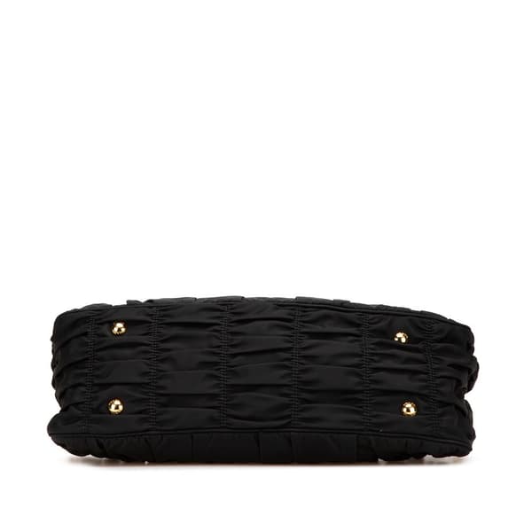 Pre-owned Prada Tessuto Gaufre Satchel Black
