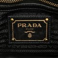 Miniatyrbild 5 av 10: Pre-owned Prada Tessuto Gaufre Satchel Black